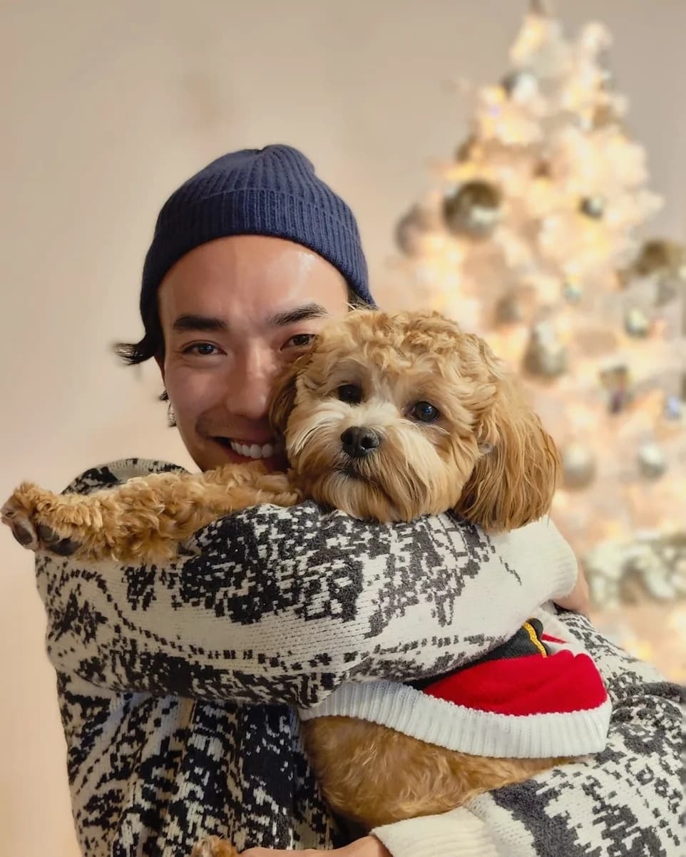 Justin and Chester — the founder and the dog who started it all